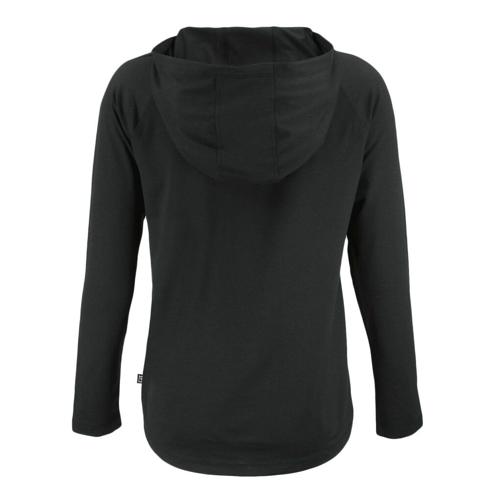 Green Bay Packers Cutter & Buck Women's Coastline Epic Comfort Eco Recycled Long Sleeve Hoodie T-Shirt Black - NFL