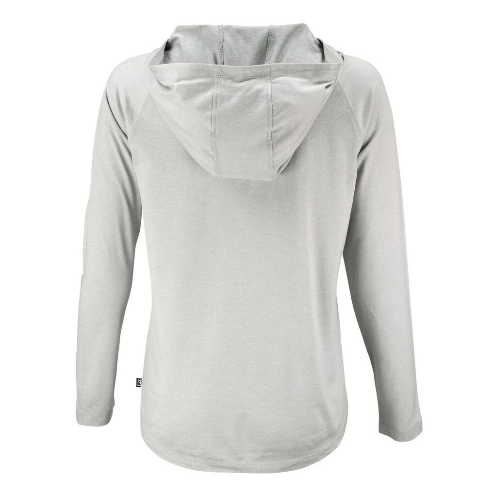 Green Bay Packers Cutter & Buck Women's Coastline Epic Comfort Eco Recycled Long Sleeve Hoodie T-Shirt Gray - NFL