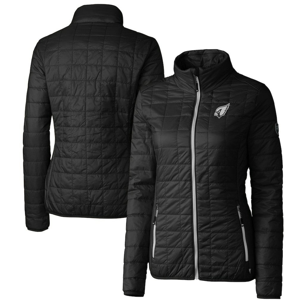 Arizona Cardinals Cutter & Buck Women's Rainier PrimaLoft Eco Insulated Full-Zip Puffer Jacket Black - NFL