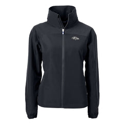 Baltimore Ravens Cutter & Buck Women's Charter Eco Recycled Full-Zip Hoodie Jacket Black - NFL