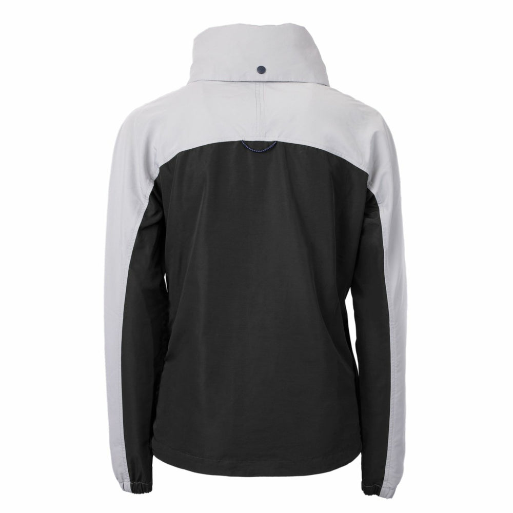 Detroit Lions Cutter & Buck Women's Charter Eco Recycled Half-Zip Hoodie Anorak Jacket Black/Gray - NFL