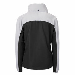 Detroit Lions Cutter & Buck Women's Charter Eco Recycled Half-Zip Hoodie Anorak Jacket Black/Gray - NFL