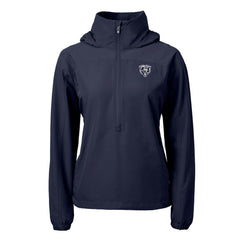 Chicago Bears Cutter & Buck Women's Charter Eco Recycled Half-Zip Hoodie Anorak Jacket Navy - NFL