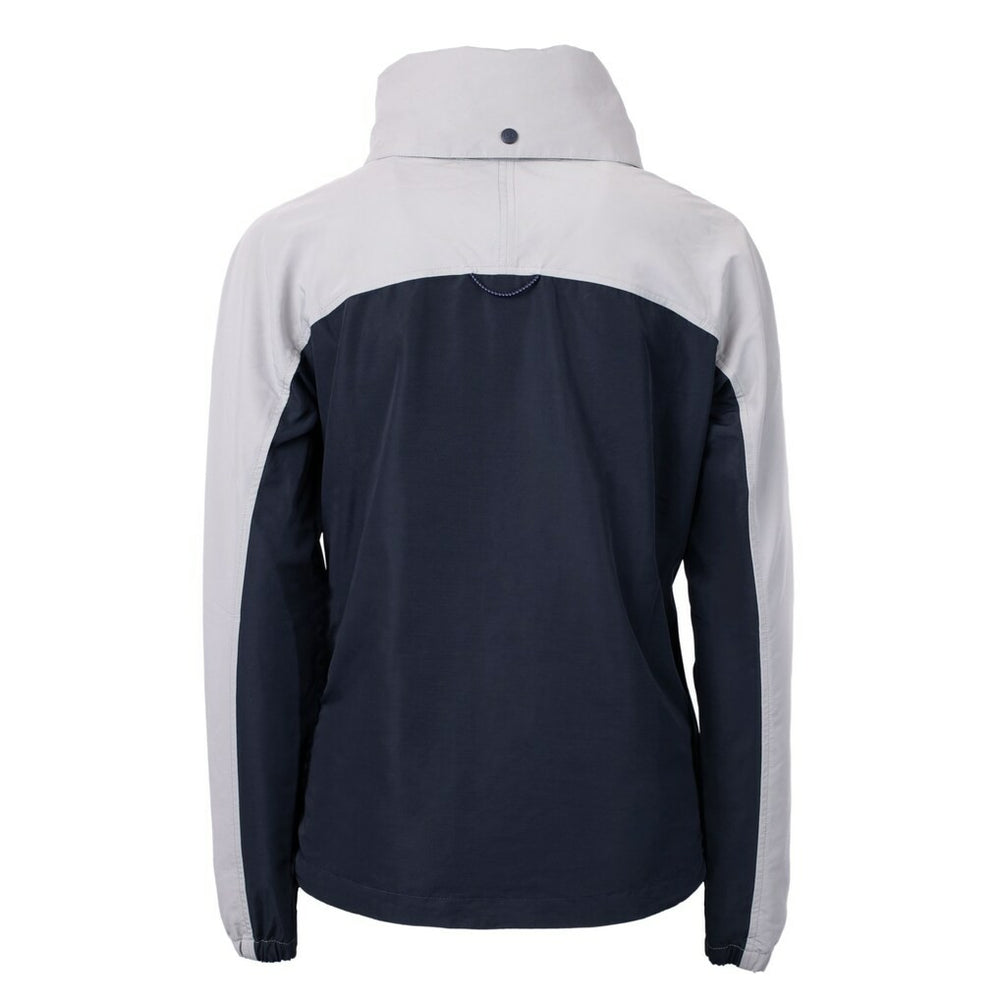 Chicago Bears Cutter & Buck Women's Charter Eco Recycled Half-Zip Hoodie Anorak Jacket Navy/Gray - NFL