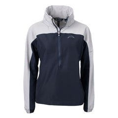 Los Angeles Chargers Cutter & Buck Women's Charter Eco Recycled Half-Zip Hoodie Anorak Jacket Navy/Gray - NFL