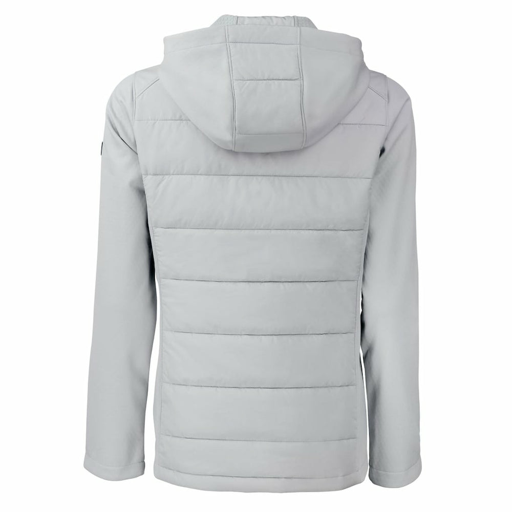 Las Vegas Raiders Cutter & Buck Women's Evoke Hybrid Eco Softshell Recycled Full-Zip Hoodie Jacket Gray - NFL