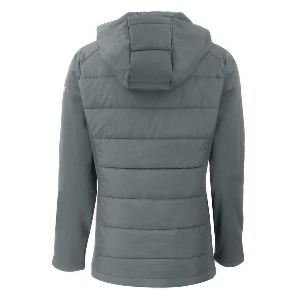 Buffalo Bills Cutter & Buck Women's Evoke Hybrid Eco Softshell Recycled Full-Zip Hoodie Jacket Dark Gray - NFL