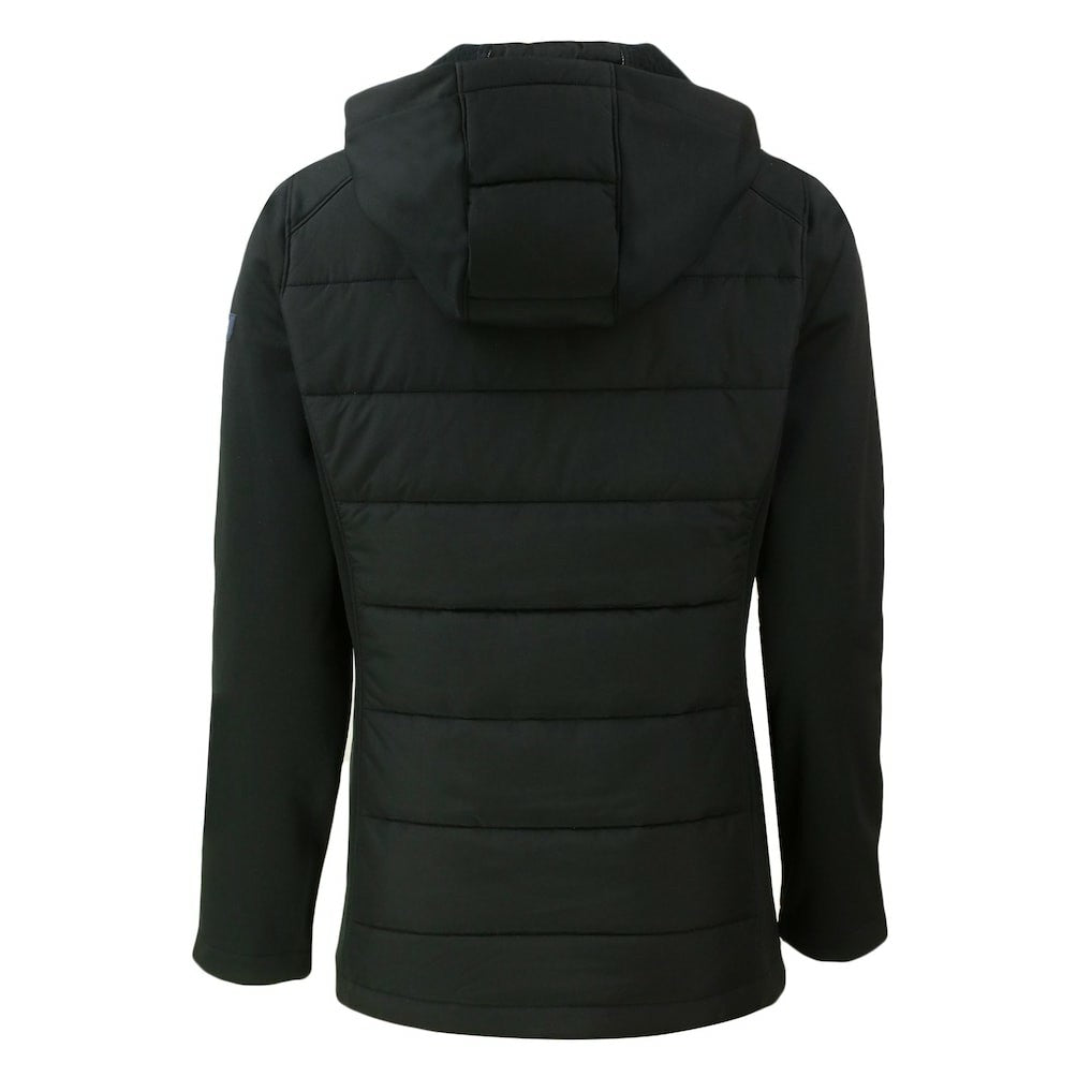 Cincinnati Bengals Cutter & Buck Women's Evoke Hybrid Eco Softshell Recycled Full-Zip Hoodie Jacket Black - NFL