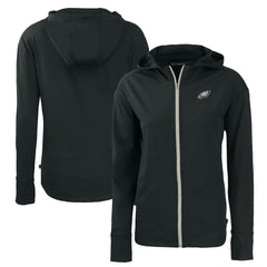 Philadelphia Eagles Cutter & Buck Women's Daybreak Eco Recycled Full-Zip Hoodie Black - NFL