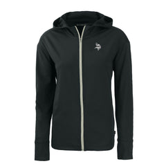Minnesota Vikings Cutter & Buck Women's Daybreak Eco Recycled Full-Zip Hoodie Black - NFL