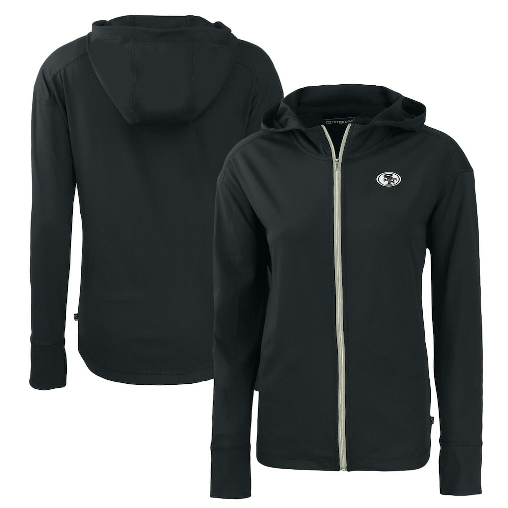 San Francisco 49ers Cutter & Buck Women's Daybreak Eco Recycled Full-Zip Hoodie Black - NFL