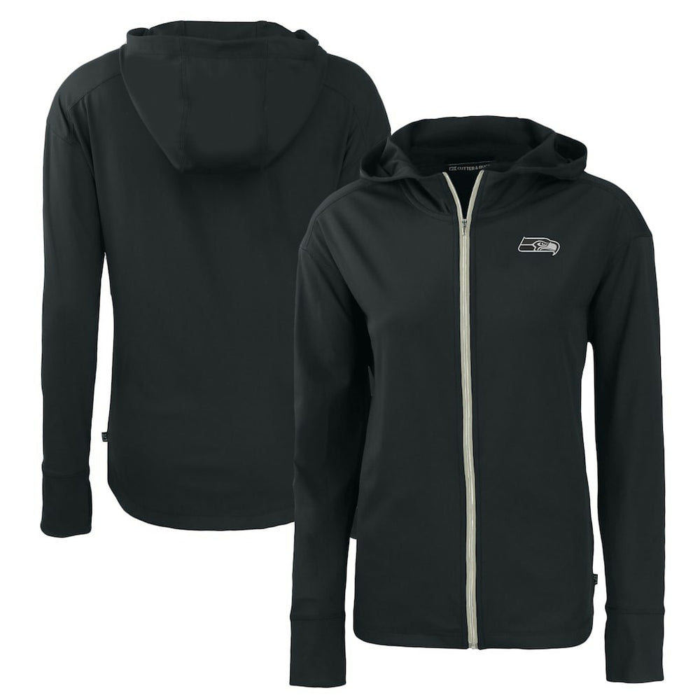 Seattle Seahawks Cutter & Buck Women's Daybreak Eco Recycled Full-Zip Hoodie Black - NFL