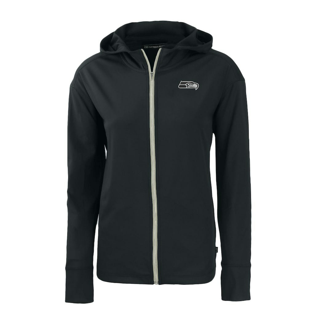 Seattle Seahawks Cutter & Buck Women's Daybreak Eco Recycled Full-Zip Hoodie Black - NFL