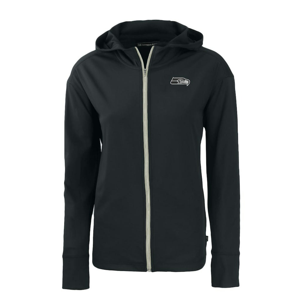 Seattle Seahawks Cutter & Buck Women's Daybreak Eco Recycled Full-Zip Hoodie Black - NFL