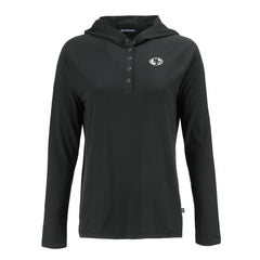 San Francisco 49ers Cutter & Buck Women's Coastline Epic Comfort Eco Recycled Long Sleeve Hoodie T-Shirt Black - NFL