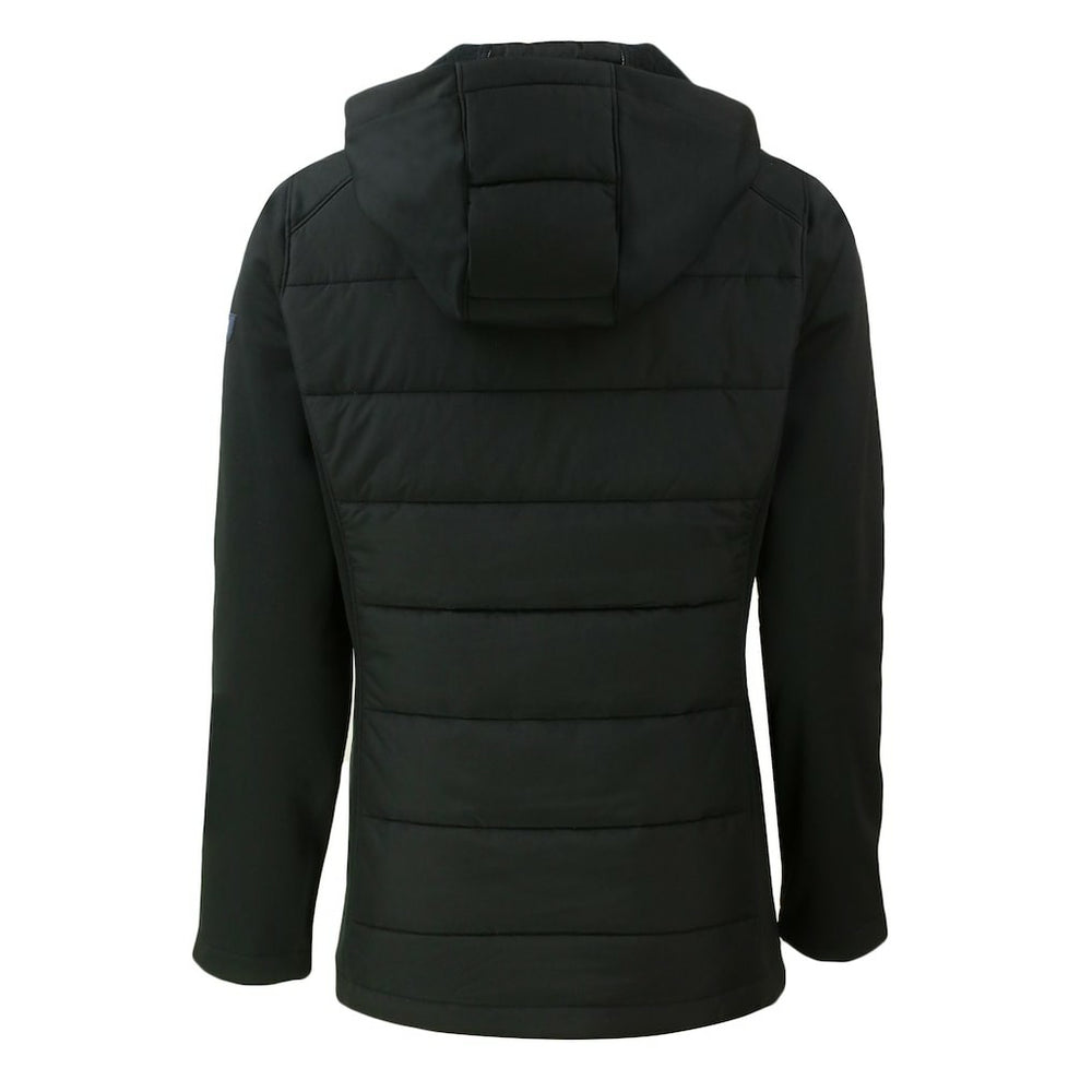 Washington Commanders Cutter & Buck Women's Evoke Hybrid Eco Softshell Recycled Full-Zip Hoodie Jacket Black - NFL