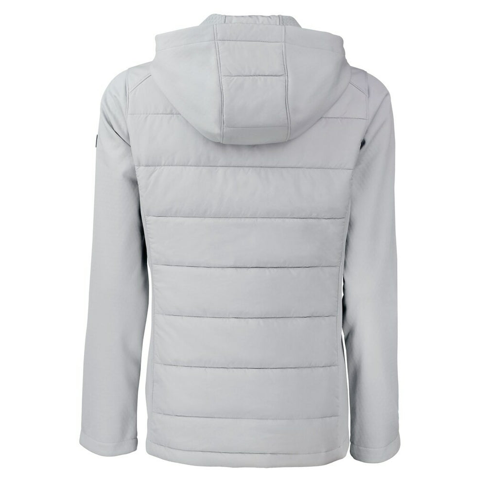 Minnesota Vikings Cutter & Buck Women's Evoke Hybrid Eco Softshell Recycled Full-Zip Hoodie Jacket Gray - NFL