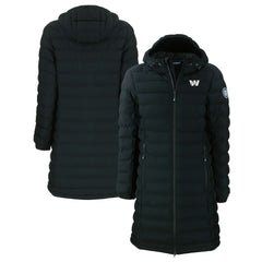 Washington Commanders Cutter & Buck Women's Mission Ridge Repreve Eco Insulated Full-Zip Hoodie Long Puffer Jacket Black - NFL