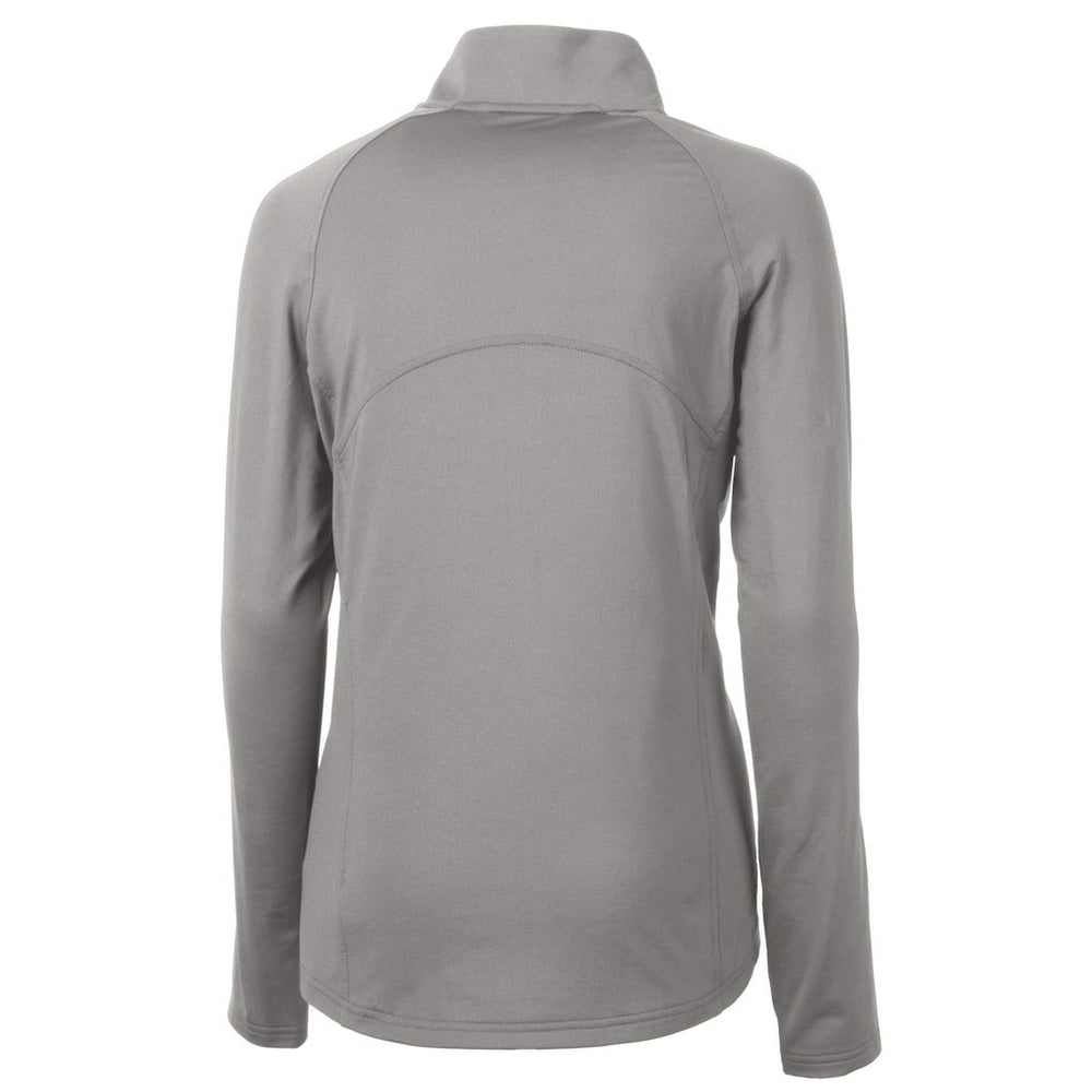 New York Giants Cutter & Buck Women's Adapt Eco Knit Stretch Recycled Raglan Half-Zip Top Gray - NFL