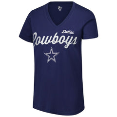 Dallas Cowboys G-III 4Her by Carl Banks Women's Post Season V-Neck T-Shirt Navy - NFL