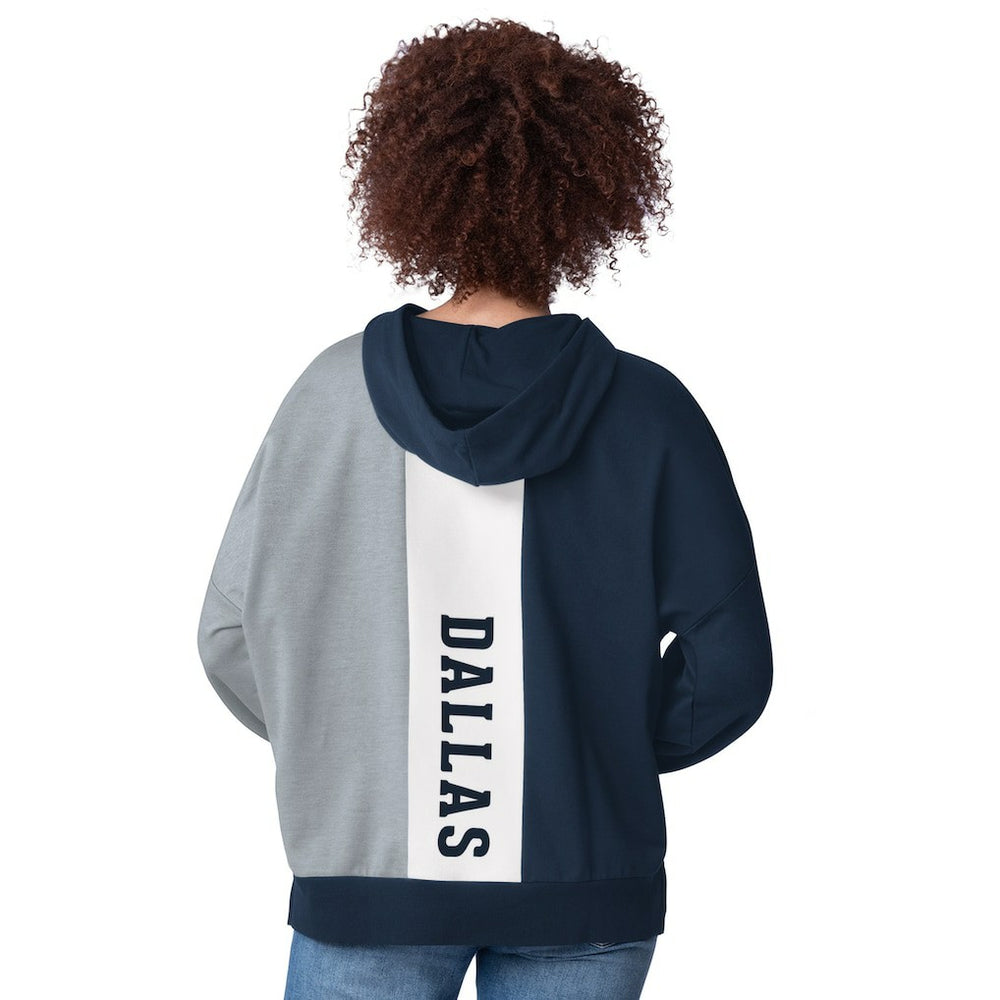 Dallas Cowboys Starter Women's Power Move Long Sleeve Pullover Hoodie Navy - NFL