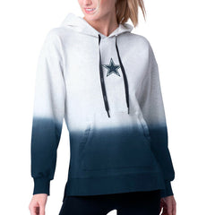 Dallas Cowboys MSX by Michael Strahan Women's Daniela Pullover Hoodie Heather Gray/Navy - NFL