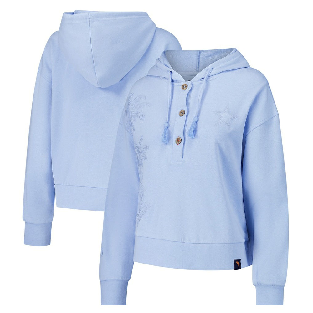 Dallas Cowboys Margaritaville Women's Island Dream Solid Pullover Hoodie Light Blue - NFL