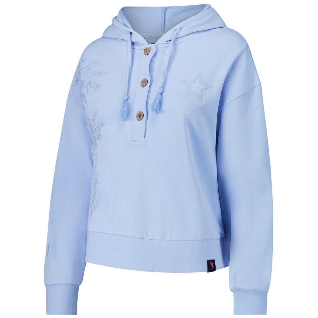 Dallas Cowboys Margaritaville Women's Island Dream Solid Pullover Hoodie Light Blue - NFL