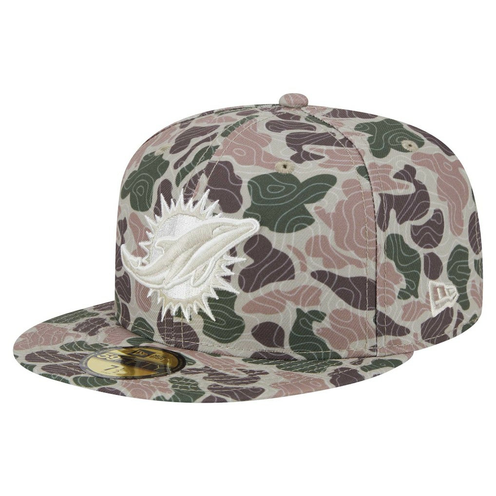 Miami Dolphins New Era Geo Camo 59FIFTY Fitted Hat - NFL