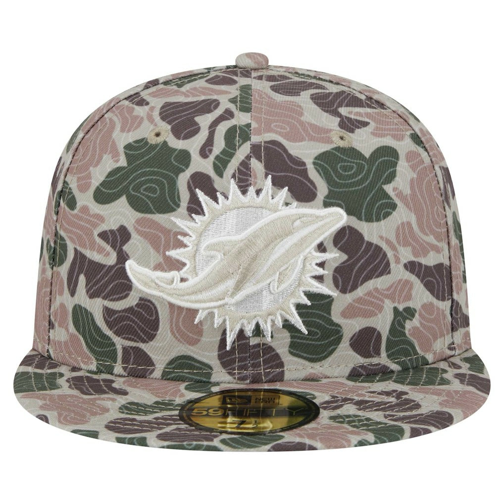 Miami Dolphins New Era Geo Camo 59FIFTY Fitted Hat - NFL