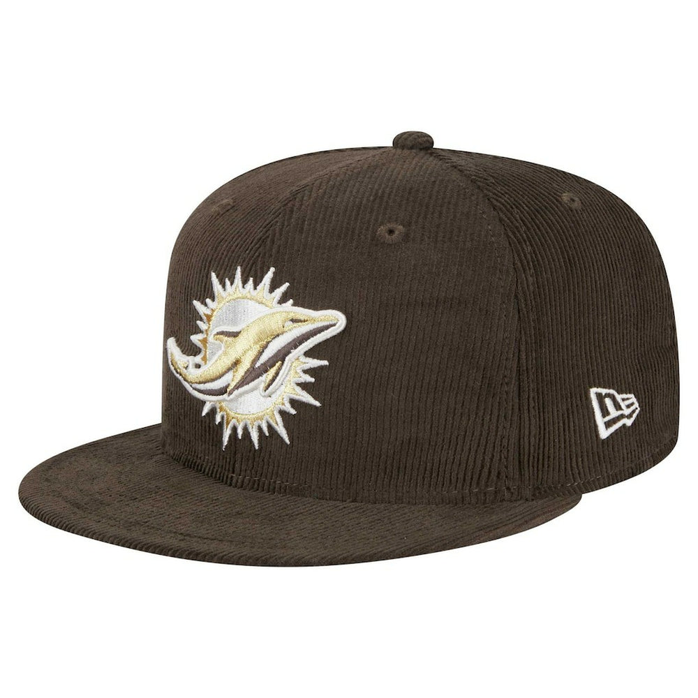 Miami Dolphins New Era Choco Cord 59FIFTY Fitted Hat Brown - NFL