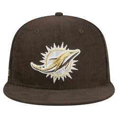 Miami Dolphins New Era Choco Cord 59FIFTY Fitted Hat Brown - NFL