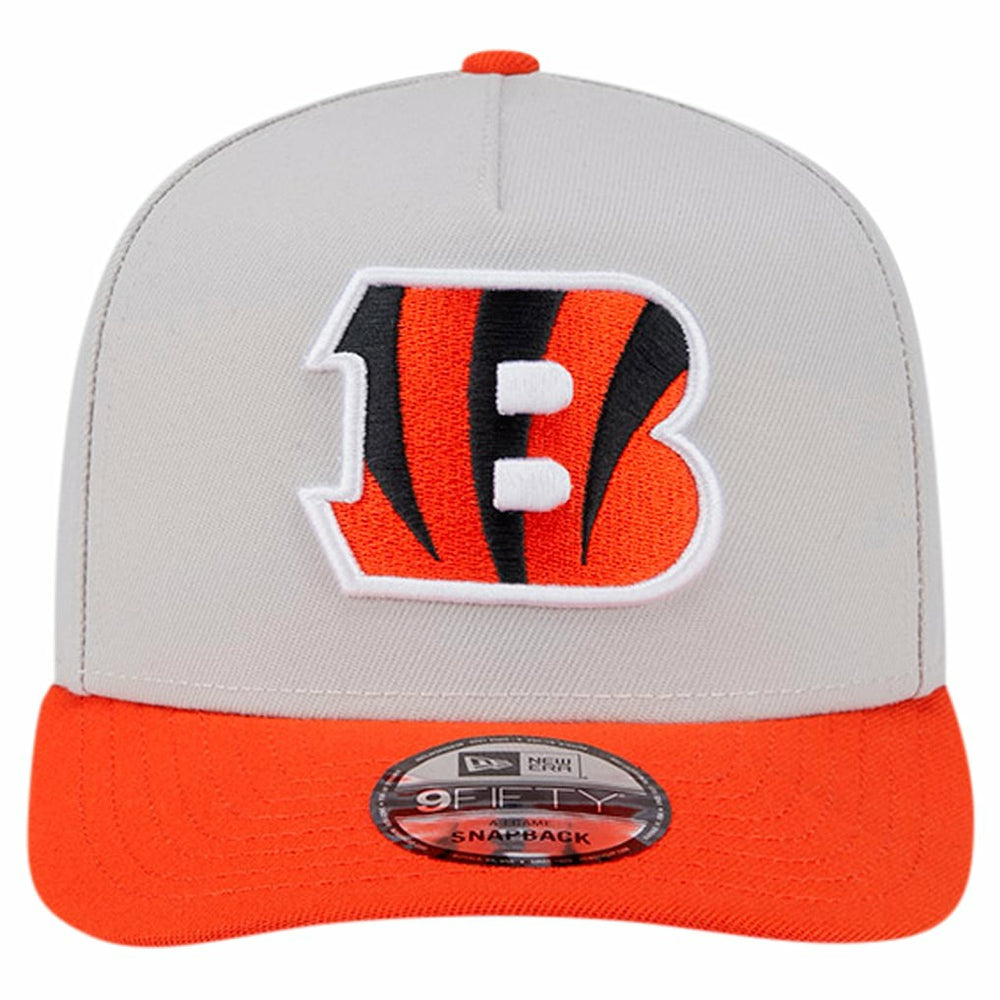 Cincinnati Bengals New Era Decent 9FIFTY A-Frame Snapback Hat Stone - NFL