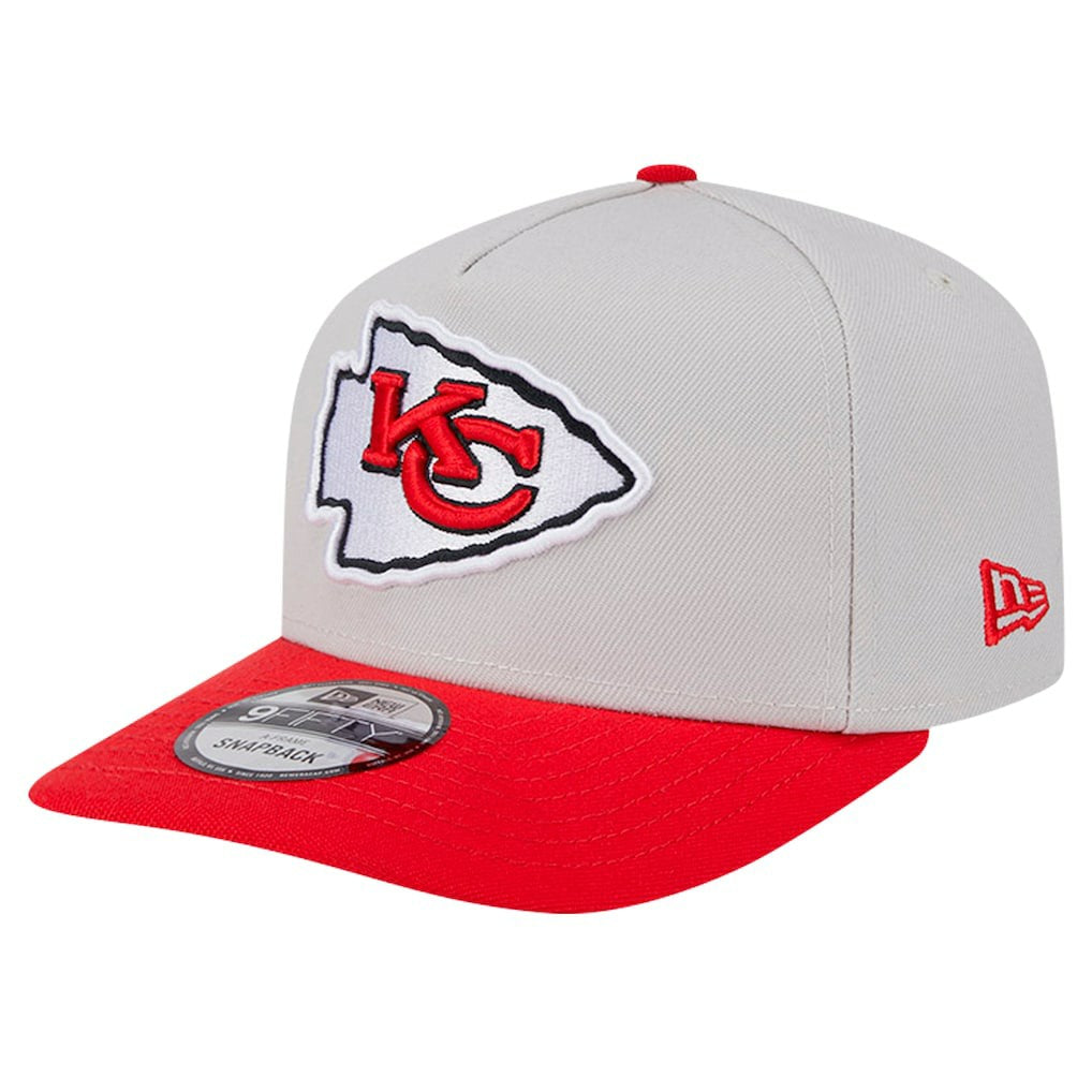 Kansas City Chiefs New Era Decent 9FIFTY A-Frame Snapback Hat Stone - NFL