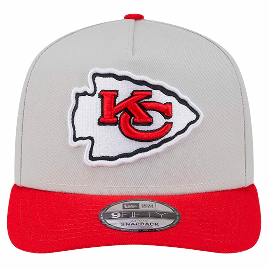 Kansas City Chiefs New Era Decent 9FIFTY A-Frame Snapback Hat Stone - NFL