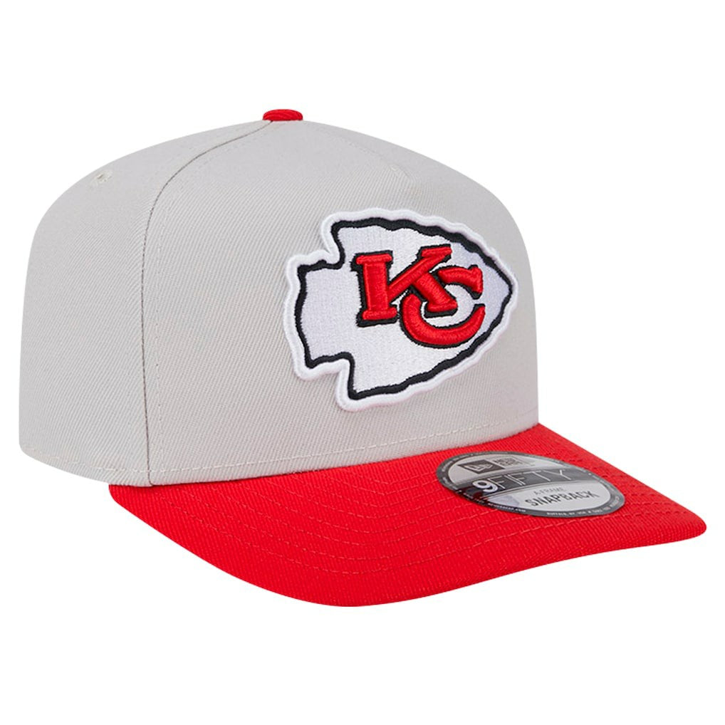 Kansas City Chiefs New Era Decent 9FIFTY A-Frame Snapback Hat Stone - NFL