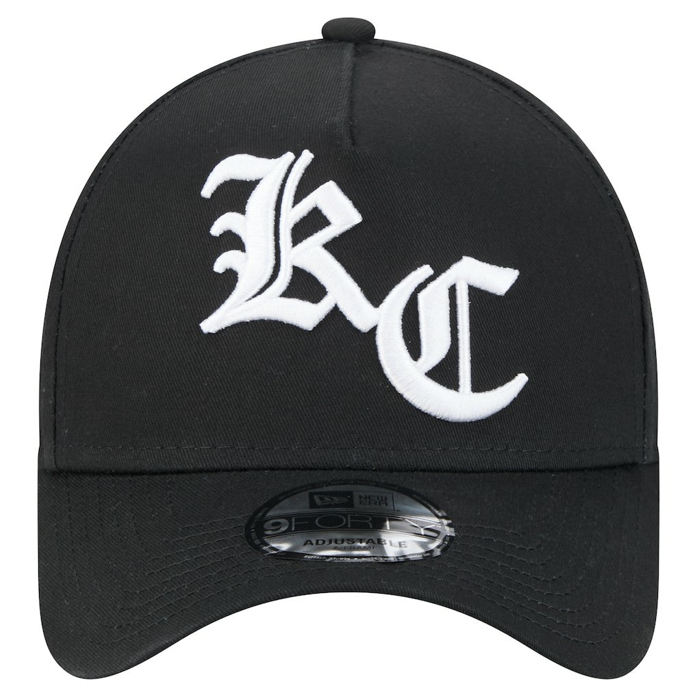 Kansas City Chiefs New Era Mystic 9FORTY A-Frame Adjustable Hat Black - NFL