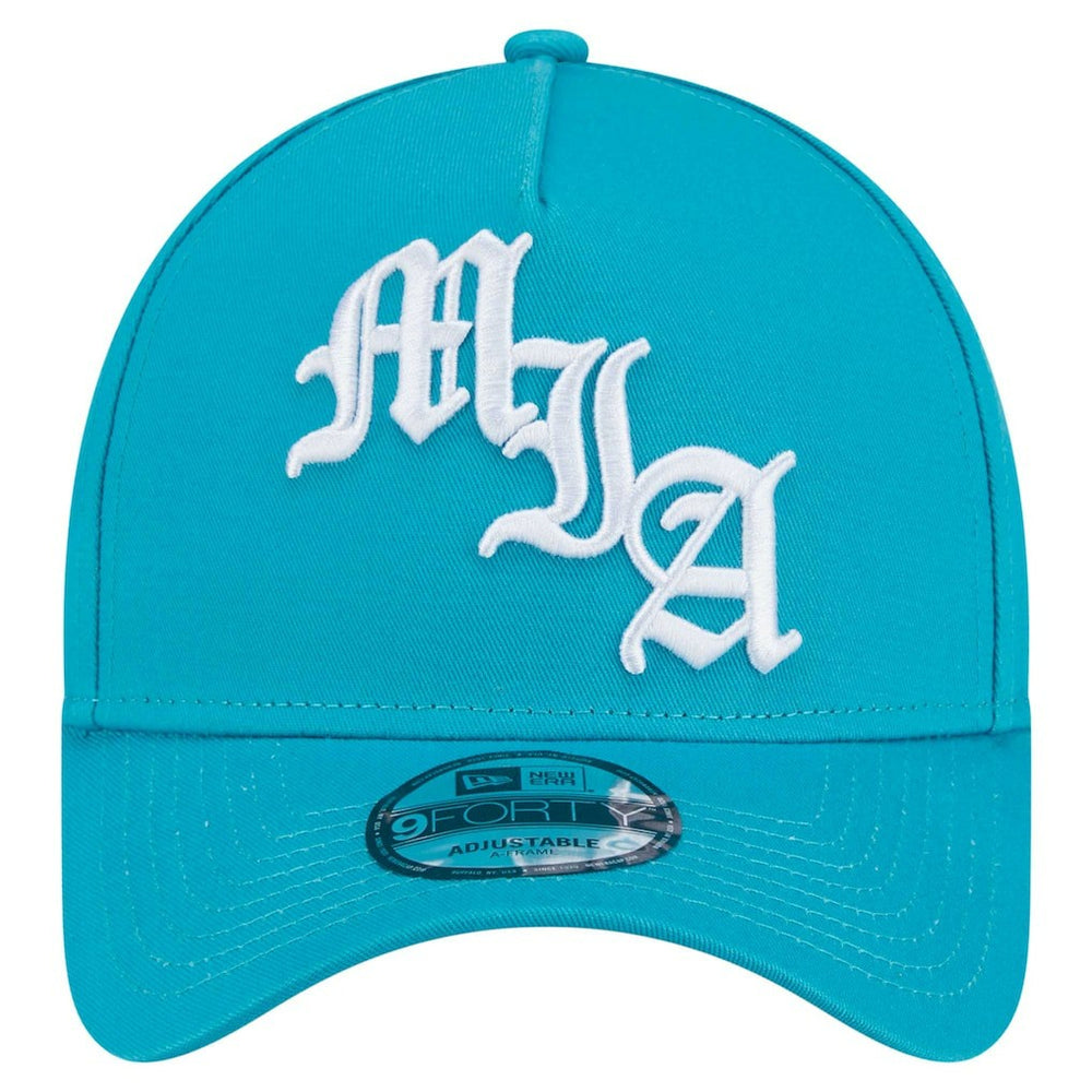 Miami Dolphins New Era Mystic 9FORTY A-Frame Adjustable Hat Aqua - NFL