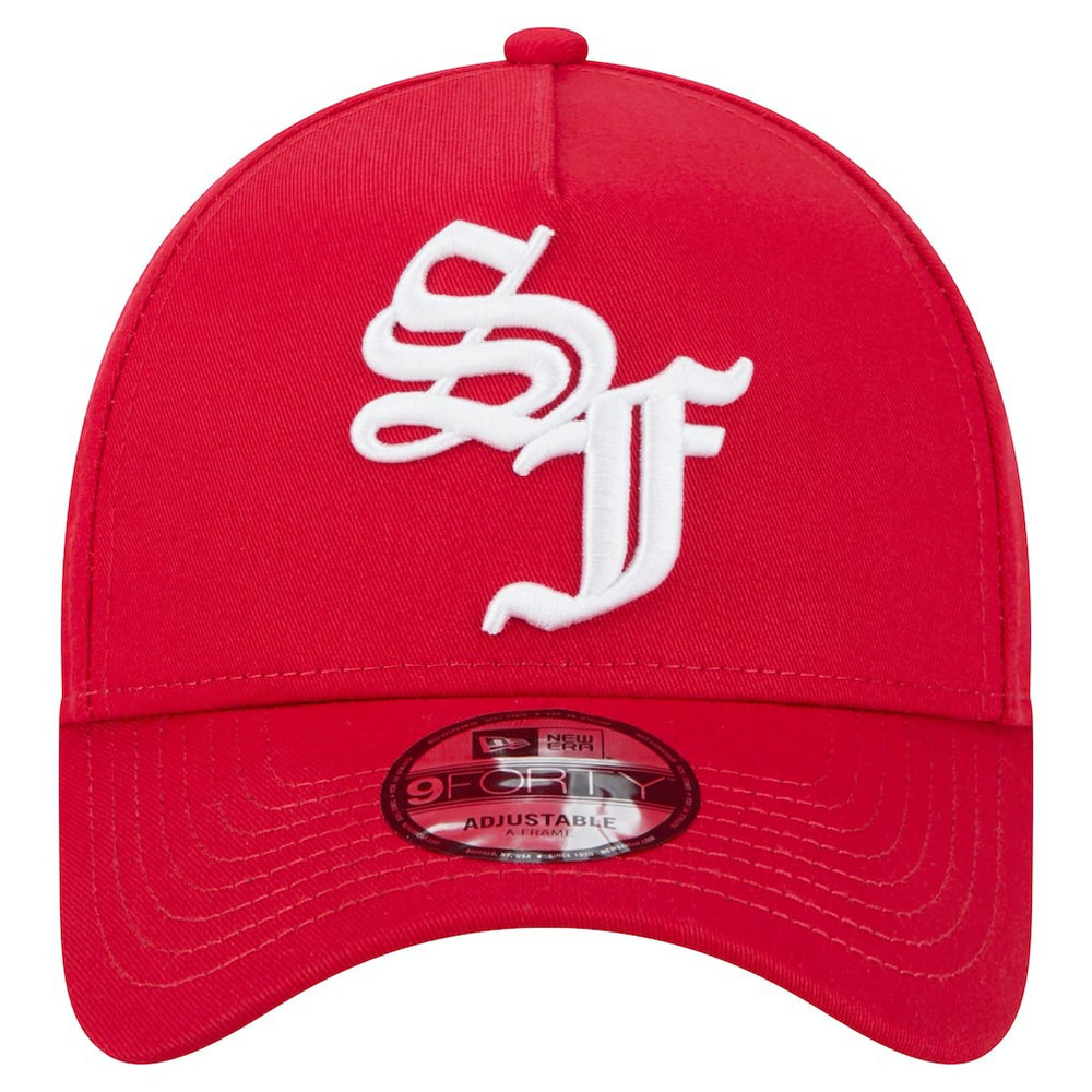 San Francisco 49ers New Era Mystic 9FORTY A-Frame Adjustable Hat Scarlet - NFL