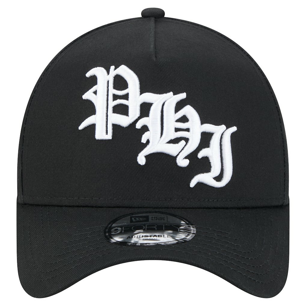 Philadelphia Eagles New Era Mystic 9FORTY A-Frame Adjustable Hat Black - NFL