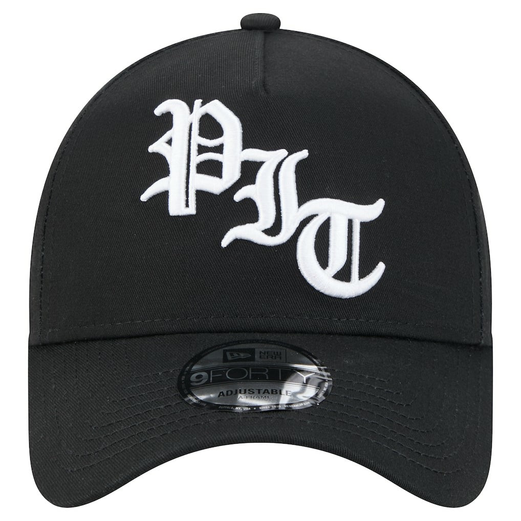 Pittsburgh Steelers New Era Mystic 9FORTY A-Frame Adjustable Hat Black - NFL