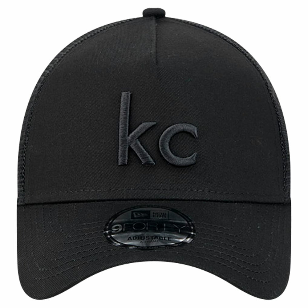 Kansas City Chiefs New Era Domain 9FORTY A-Frame Trucker Adjustable Hat Black - NFL