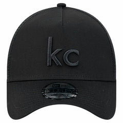 Kansas City Chiefs New Era Domain 9FORTY A-Frame Trucker Adjustable Hat Black - NFL
