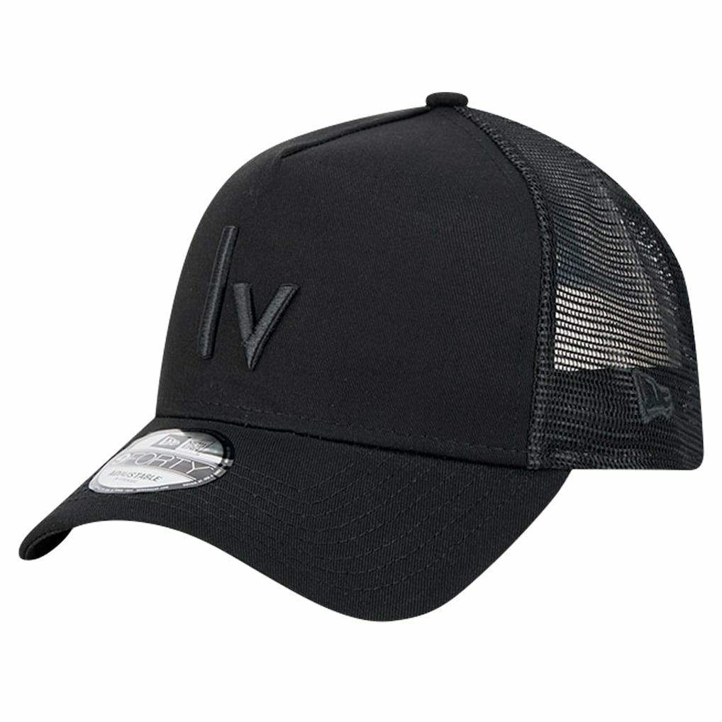Las Vegas Raiders New Era Domain 9FORTY A-Frame Trucker Adjustable Hat Black - NFL