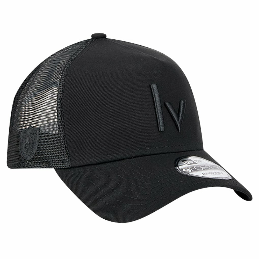 Las Vegas Raiders New Era Domain 9FORTY A-Frame Trucker Adjustable Hat Black - NFL