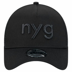 New York Giants New Era Domain 9FORTY A-Frame Trucker Adjustable Hat Black - NFL