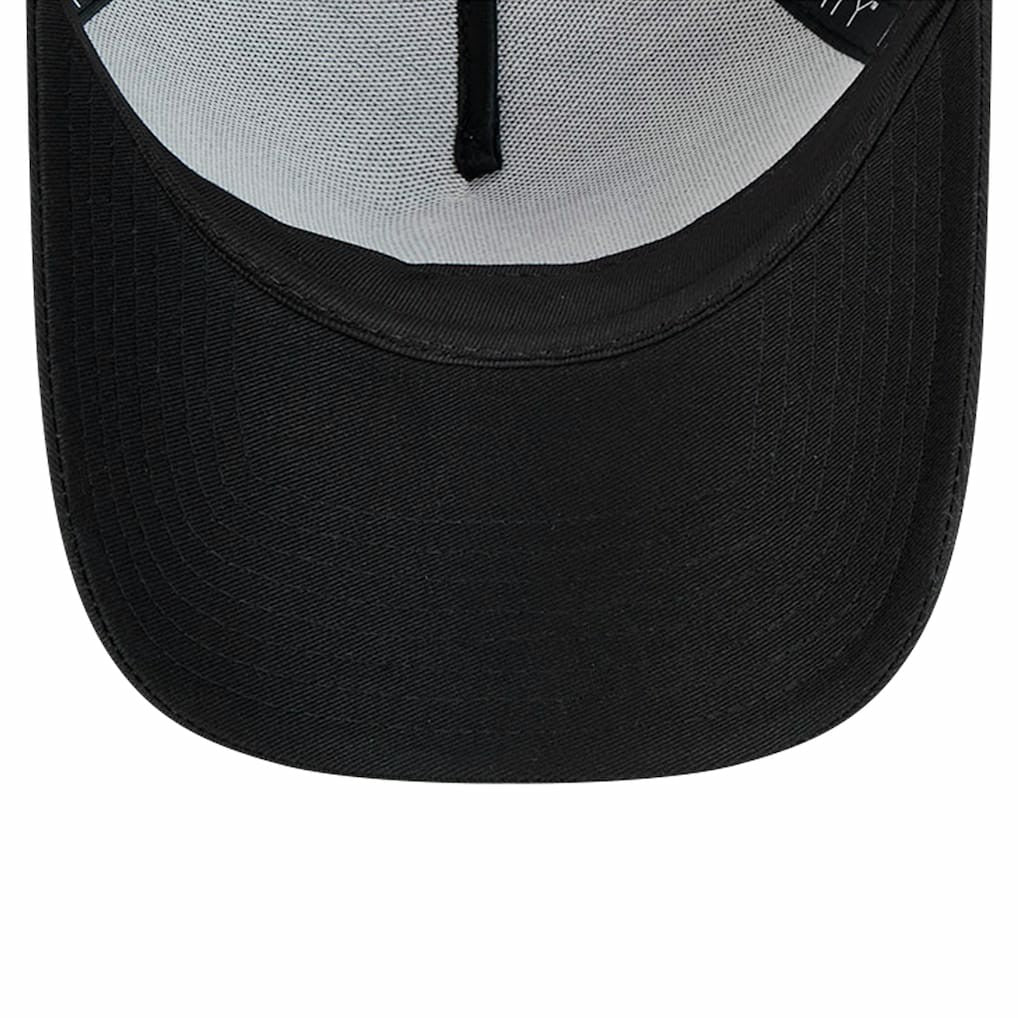 Pittsburgh Steelers New Era Domain 9FORTY A-Frame Trucker Adjustable Hat Black - NFL