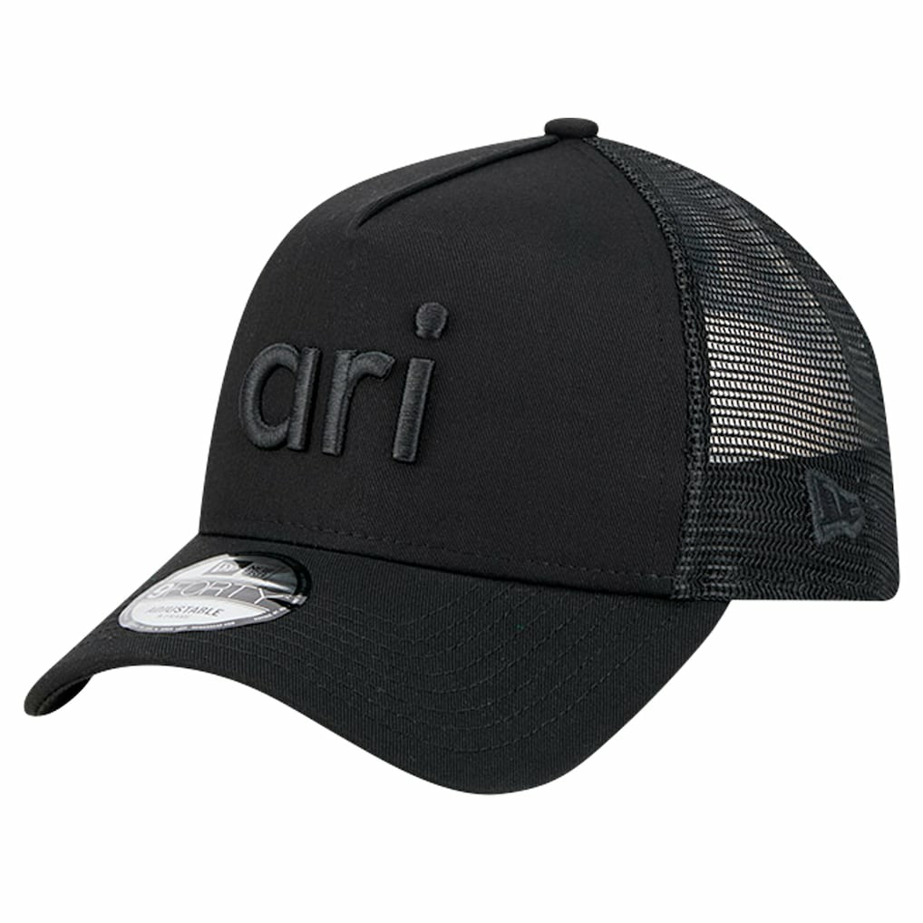 Arizona Cardinals New Era Domain 9FORTY A-Frame Trucker Adjustable Hat Black - NFL