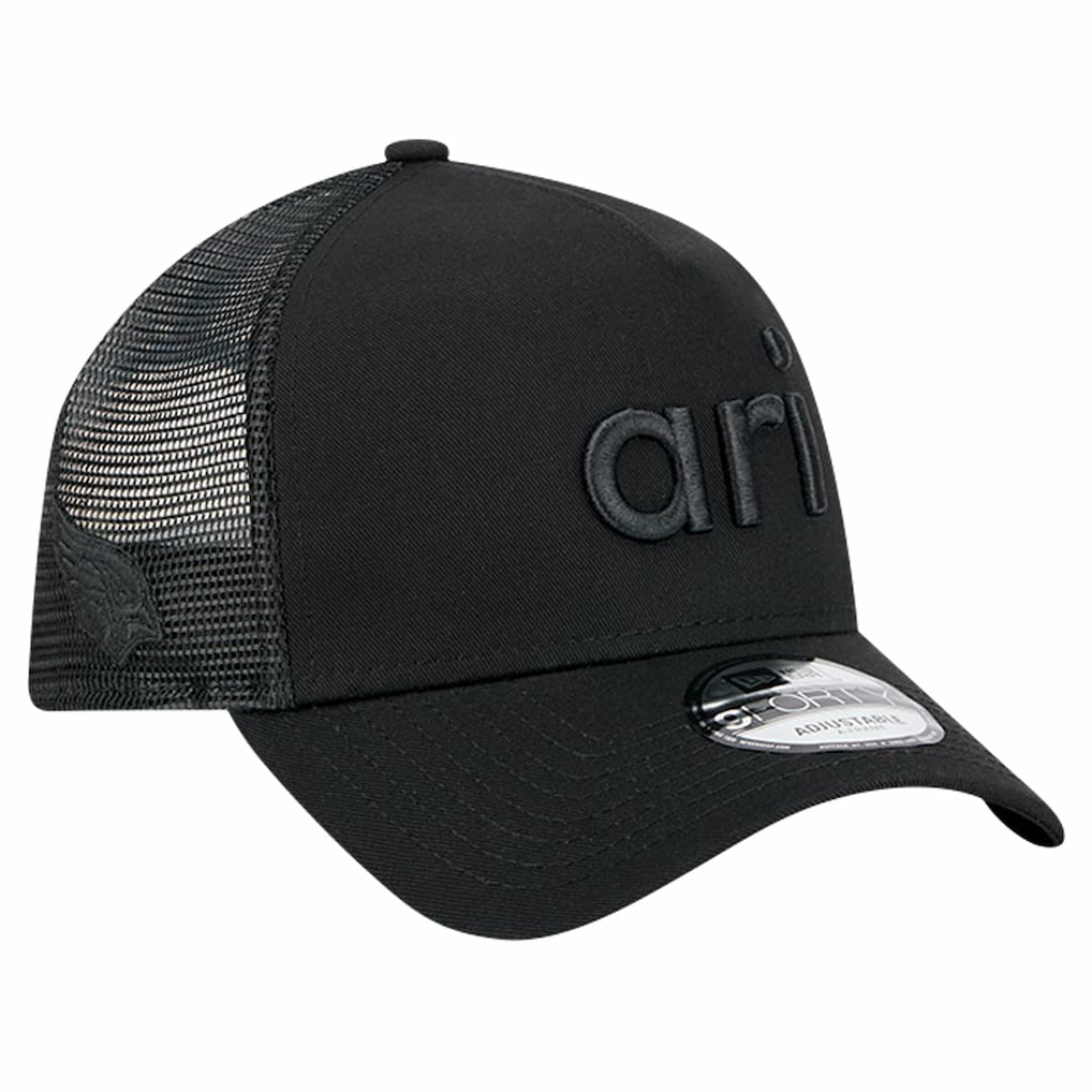 Arizona Cardinals New Era Domain 9FORTY A-Frame Trucker Adjustable Hat Black - NFL