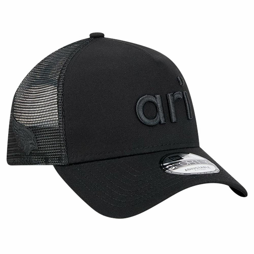 Arizona Cardinals New Era Domain 9FORTY A-Frame Trucker Adjustable Hat Black - NFL